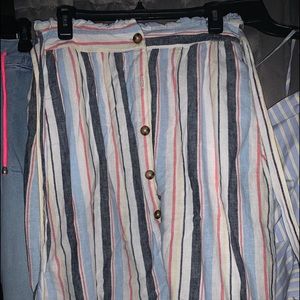 Multi colored striped skirt